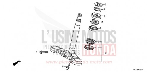 TIGE DE DIRECTION CBF1000FAC de 2012